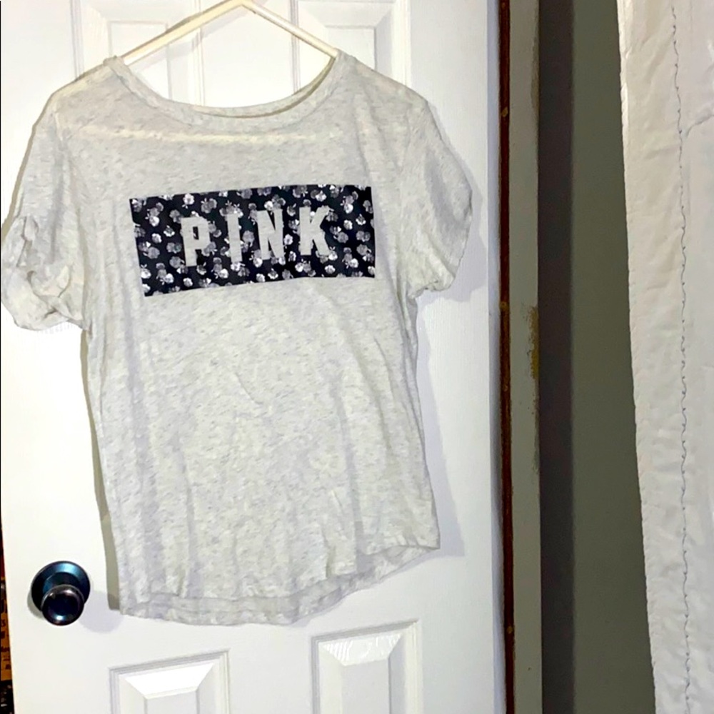 Black and White Pink Design Tee